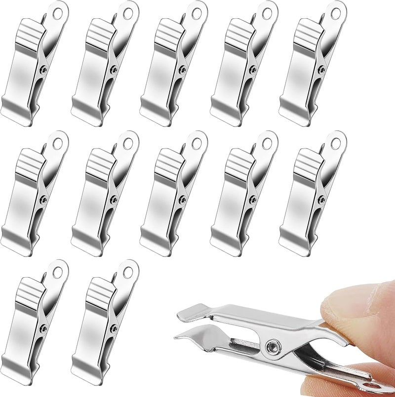 Natzerat 32 Pack 1.58 Inches Metal Mini Clamps, Mini Spring Clamp, Metal Alligator Clips with Smooth Jaw, Crocodile Alligator Clips Crocodile Clamps for Clothes, Photos,smooth jaw 5/16 Inch Capacity - Image 1